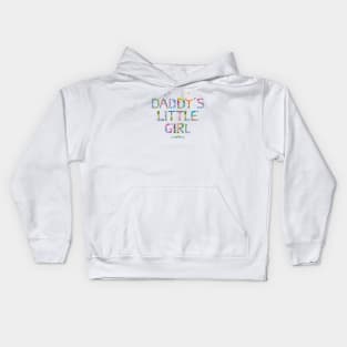 DADDY'S LITTLE GIRL - tropical word art Kids Hoodie